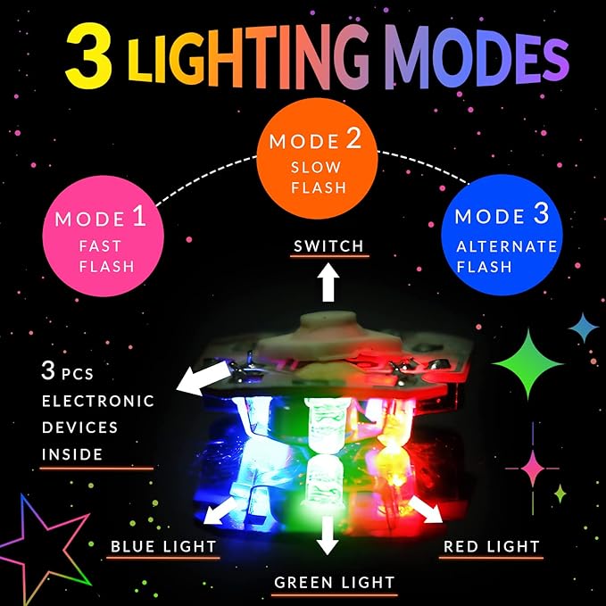 24 Pack LED Light Up Fidget Spinner Wristbands Easter Party Favors for Kids 4-8 8-12, Glow in The Dark Party Supplies, Back to School Gift for Students, Return Gifts for Kids Birthday Halloween