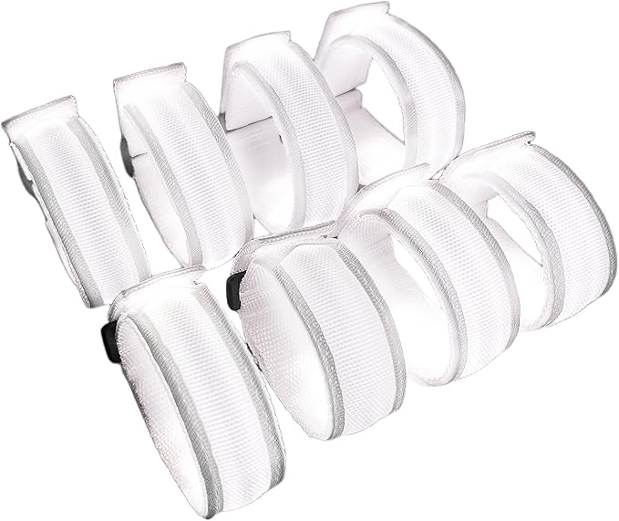 8 PCS LED Glow Bracelets, Light Up Wristbands - Halloween Glow in The Dark Party Bracelets Favors Supplies for Christmas, Concerts, Festivals, Game Prizes, Sports, Rave Accessories（White）