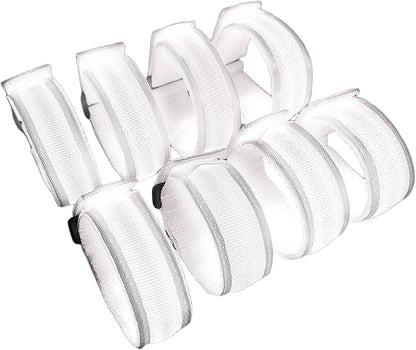 8 PCS LED Glow Bracelets, Light Up Wristbands - Halloween Glow in The Dark Party Bracelets Favors Supplies for Christmas, Concerts, Festivals, Game Prizes, Sports, Rave Accessories（White）