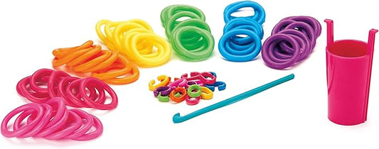 Shimmer 'n Sparkle Squish Magic Bubble Bands Loom Band Making kit, Friendship Bracelets Crafting Toy Rubber Bands Set