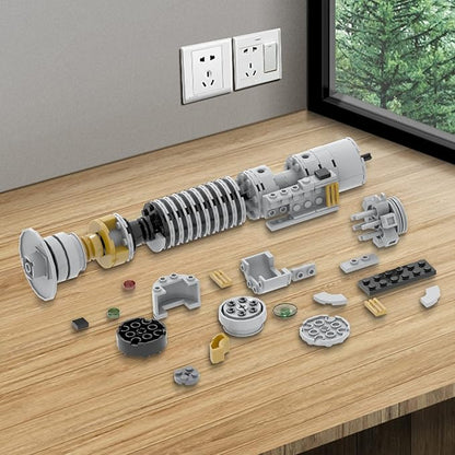 MOOXI-MOC Space Wars Luke Sword Lightsaber Hilt Building Set,Creative Building Blocks Kit(127pcs)