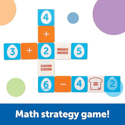 Learning Resources Math Scramble Game,Educational Games for Kids, Math Games for Kids, Early Math Skills, Addition and Subtraction Games, 87 pieces, Ages 5+