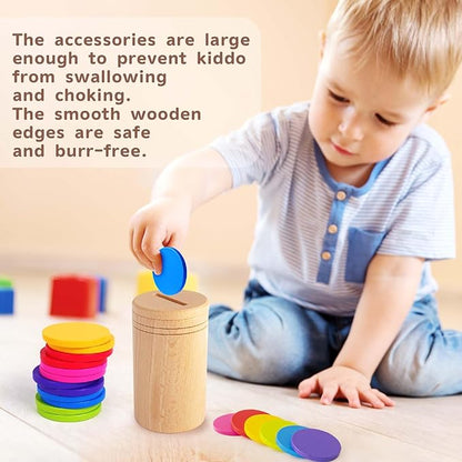 Richtim Wooden Montessori Toy for Toddlers 2-6 Years (One-Slot Color Sorting Toy)