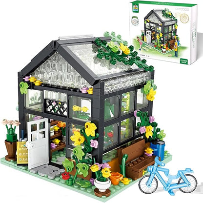 QLT QIAOLETONG Flower House Building Set, Compatible with Lego Flower House Create Elegance and Warmth Environment, with Beautiful Gift Box Toys for Boys Girls 6-12 and Building Lover (579 Pcs)