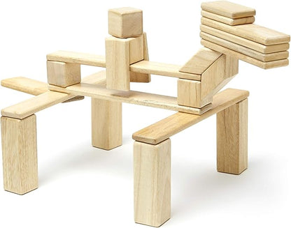 24 Piece Tegu Magnetic Wooden Block Set, Natural, 1-99 years old