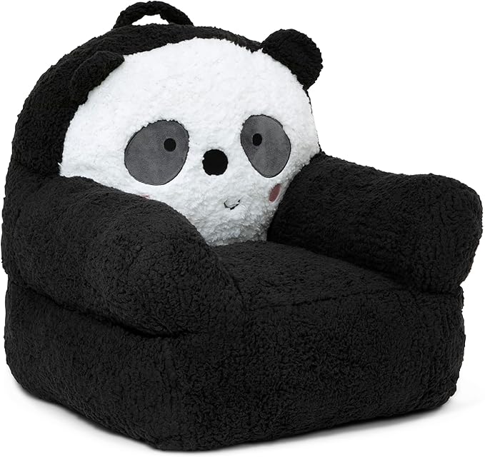 Delta Children Panda Cozee Buddy Chair, Black/White