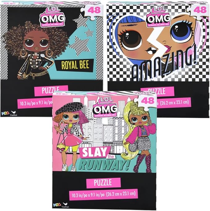 LOL Dolls Drawstring Bag Activity Set - 5 Pc Bundle with LOL Puzzle for Kids, Cinch Bag, Play Pack, and More (LOL Travel Playset for Girls)