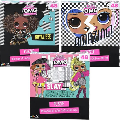LOL Dolls Drawstring Bag Activity Set - 5 Pc Bundle with LOL Puzzle for Kids, Cinch Bag, Play Pack, and More (LOL Travel Playset for Girls)
