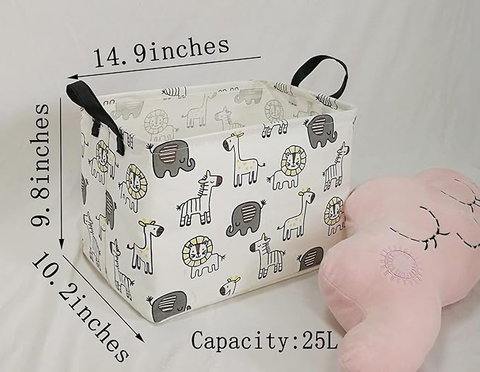 MAIZMZ Baby Gift Storage Basket Collapsible Nursery hamper Organizer Bin Waterproof Toy Box for Organizing Home/Dorm/Kitchen/Pet/Office/Closet/Shelf/Room decor