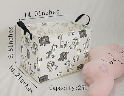 MAIZMZ Baby Gift Storage Basket Collapsible Nursery hamper Organizer Bin Waterproof Toy Box for Organizing Home/Dorm/Kitchen/Pet/Office/Closet/Shelf/Room decor