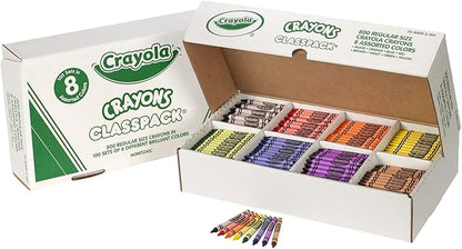Crayola Crayon Classpack, 800 Count, Bulk School Supplies For Teachers, Large Crayon Box, 8 Colors