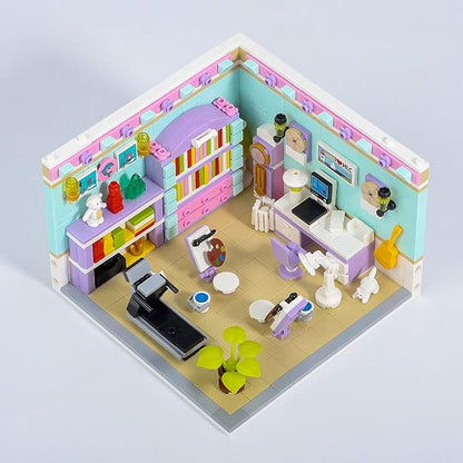 Friends House Building Block Sets, Girls Mini Study Fitness Room Friendship Playhouse Apartment Bricks Kit Birthday for Adults Kids 8-12 6-12 10-12 7-9 (623 PCS)
