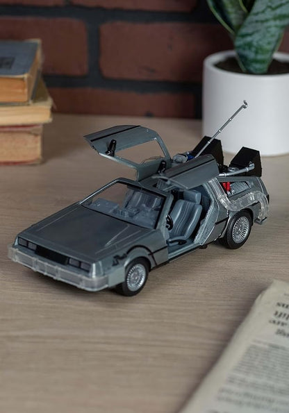 Back to The Future Part I 1:24 Time Machine Die-cast Car Light Up Feature, Toys for Kids and Adults