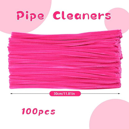 100Pcs Pipe Cleaners, Pipe Cleaners Craft, Chenille Stems Creative Craft Pipe Cleaners for Festivals Flower Making, Crafting Pipe Cleaners for DIY Decorations/Rose