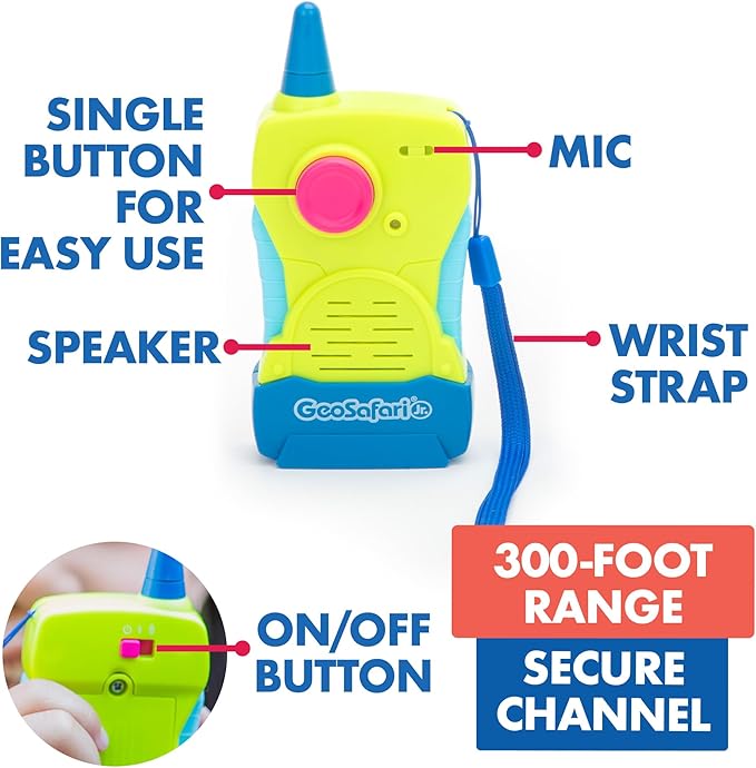 Educational Insights GeoSafari® Jr. My First Walkie Talkies, Preschool STEM Toy, Outdoor Toys, Gift for Kids Ages 4+