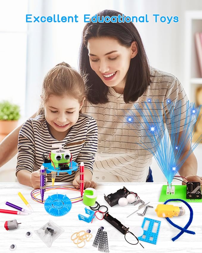 6-in-1 STEM Kit for Kids Ages 6-12, STEM Toys for Boys Ages 8-12, Robot Building Kit & Car Crafts for Kids, Science Activities Robotics Kits for 6 7 8 9 10 12 Year Old Boys Girl Birthday Gifts