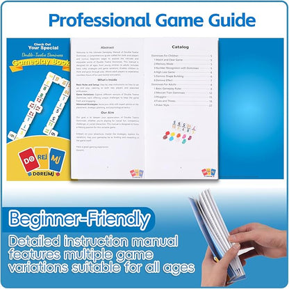 Mexican Train Dominoes Set Numbers, Double 12 Dominoes Set with 91 Colored Tiles and Protable Case, Travel Number Domino Set for Kids, Adults Family Board Team Games