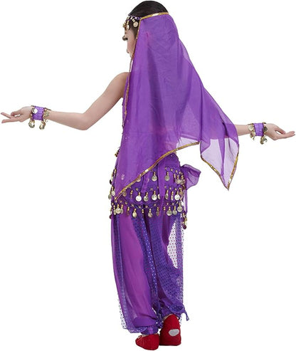Astage Kids Princess Girl Indian Belly Dance Costume Cosplay Bollywood Ornaments