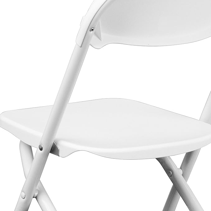 Flash Furniture Timmy Kids Plastic Folding Chairs for Pre-K through Kindergarten, Children's Folding Chairs for Daycare and Events, Set of 10, White