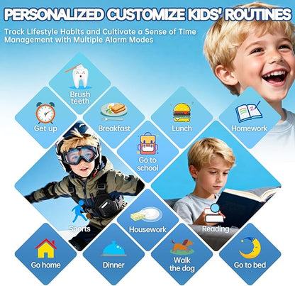 Smart Watch for Kids with 26 Puzzle Games, HD Touch Screen Kids Watch, Camera, Music Player, Alarm Clock, Calculator, Pedometer, Learn Card - 12/24hr Toys for Age 3-12 Year Old, Birthday Gift for Boys