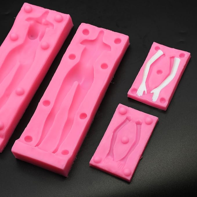 3D Human Body Silicone Clay Mold, Large Human Sculpture Polymer Mold Full Body Mold for Polymer Clay Craft (Large Femal Body Set)