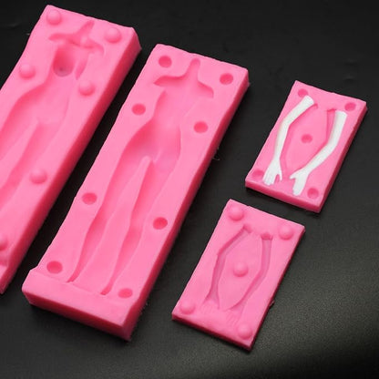 3D Human Body Silicone Clay Mold, Large Human Sculpture Polymer Mold Full Body Mold for Polymer Clay Craft (Large Femal Body Set)