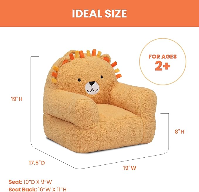 Delta Children Lion Cozee Buddy Chair, Orange