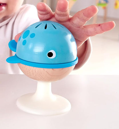 Hape Put-Stay Rattle Set | Three Sea Animal Suction Rattle Toys, Baby Educational Toy Set