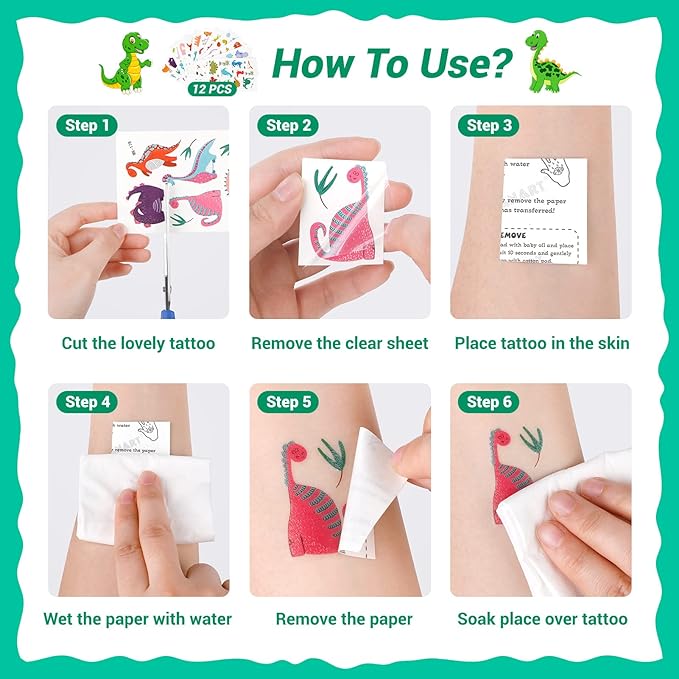 INNOCHEER Dinosaur Party Favors, Dinosaur Birthday Decorations 24 Pack Dinosaur Party Supplies Dinosaur Party Decorations, Dinosaur Goodie Bags for Birthday Party Favors for Kids 3-5 4-8 8-12 Dino