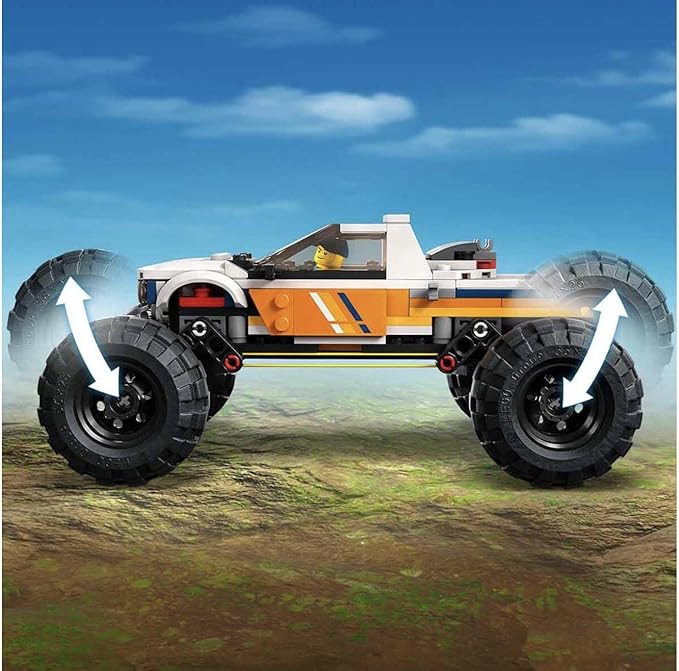 LEGO City 60387 4WD Off-Road Adventure Toy Blocks, Present, Vehicle, Glue, Boys, Girls, Ages 6 and Up