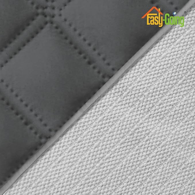 Easy-Going Waterproof Oversized Loveseat Covers Leakproof Couch Cover for 2 Cushion Couch Sofa Cover Washable Sofa Slipcover Non-Slip Furniture Protector with Pocket for Pets (Medium-XL, Dark Gray)