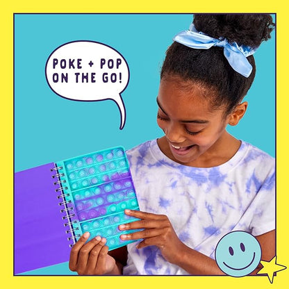 Just My Style Fidgiwear Purple Push & Pop Journal By Horizon Group USA, Poppable Fidget Toy Spiral-Bound Journal Includes Never-Ending Poppable Fidget Toy Cover & 80 Pages, Pop Fidget Sensory Notebook