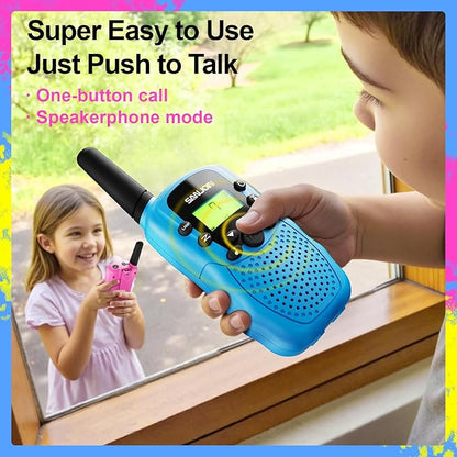 Walkie Talkies for Kids Games Outdoor Toys for 3-12 Year Old Boys Girls, 3 Miles Range Walkie Talkie as Easter Basket Stuffers, 4 Year Old Girl Birthday Gifts for 3 4 5 6 7 8 9 Year Old Boy Girl Gift