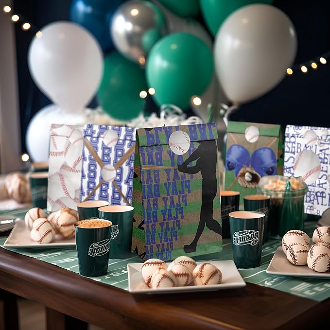 24 Baseball Party Favor Bags Baseball Goodie Bags Baseball Party Favors for Kids Baseball Birthday Party Supplies