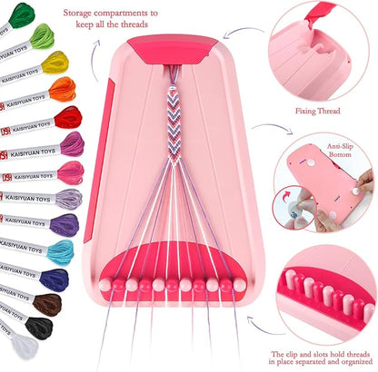 Rdfmy Friendship Bracelet Making Kit for Girls, Arts and Crafts Bracelets String Maker Kit for Kids Ages 8-12 Christmas Birthday Gifts