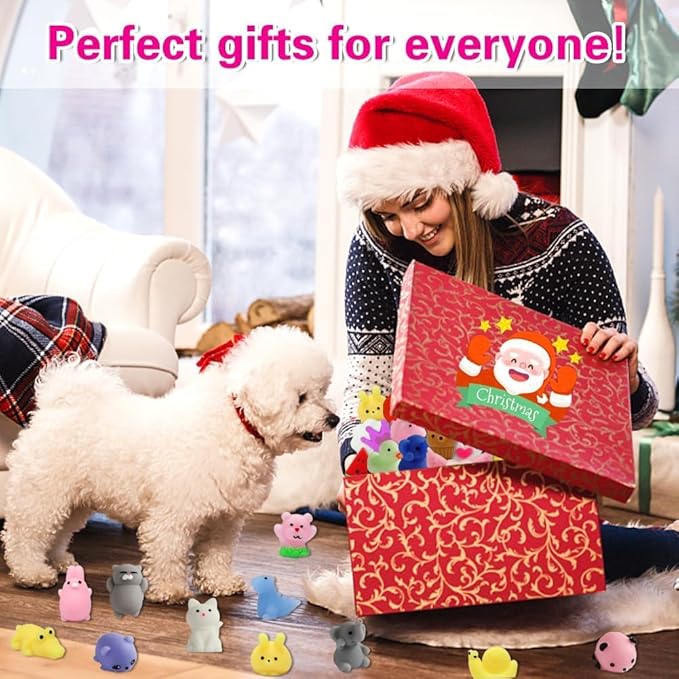 80Pcs Party Favors for Kids 4-8, Kawaii Squishies Mochi Squishy Toy Bulk Fidget Sensory Toys Birthday Gifts for Boys Girls, Easter Basket Stuffers Egg Fillers Treasure Box Classroom Prizes Goodie Bag