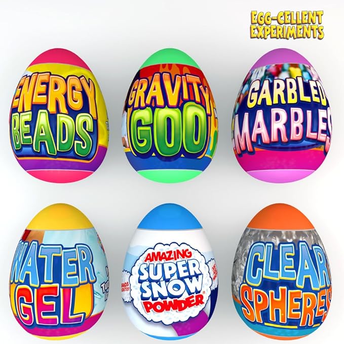Be Amazing! Toys Egg-Cellent Experiment - 6 Pack Science Experiments for Children- Egg-Shaped Activity Kit for Boys and Girls - Easter Party Favor or Basket Stuffer - STEM for Kids 8+