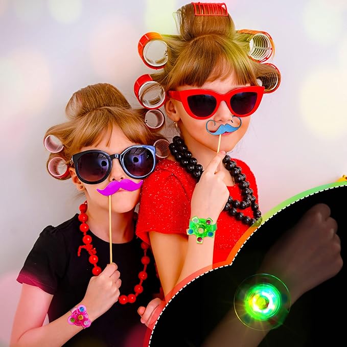 Chivao 36 Packs LED Light up Bracelets Party Favors for Boys Goodie Bag Stuffers Glow in The Dark Boys' Flashing Neon Light up Party Supplies Piñata Prizes Return Gifts for Birthday Boys and Girls