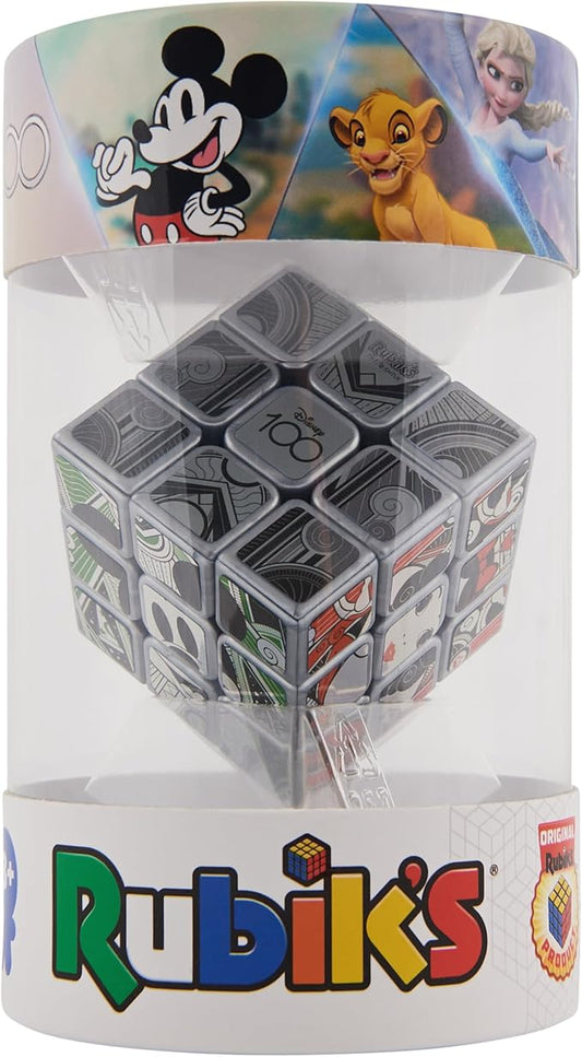 Rubik’s Cube, Disney 100th Anniversary Metallic Platinum 3x3 Cube, Fidget Toys Adults, Mickey Mouse Toys, Disney Toys for Adults & Kids Ages 8+