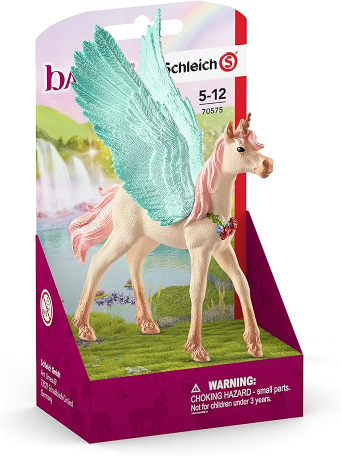 Schleich bayala, Unicorn Toys for Girls and Boys, Decorated Baby Unicorn Pegasus Toy Figurine, Ages 5+