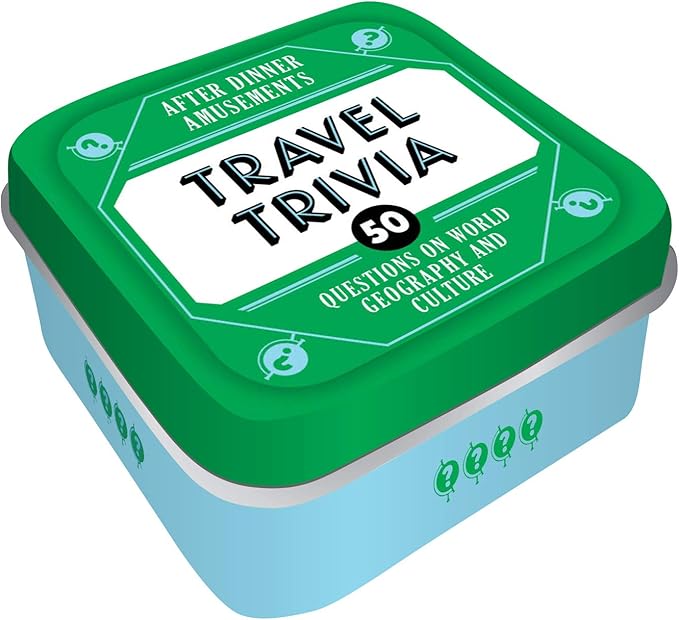 Chronicle Books After Dinner Amusements: Travel Trivia: 50 Questions on World Geography and Culture (Family Friendly Trivia Card Game, Portable Camping and Holiday Games)