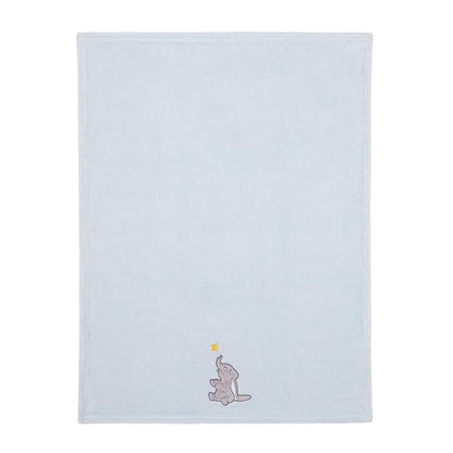 Disney Dumbo - Shine Bright Little Star Aqua, Grey & Yellow Super Soft Baby Blanket with Applique, Aqua, Grey, Yellow, (4453210P)