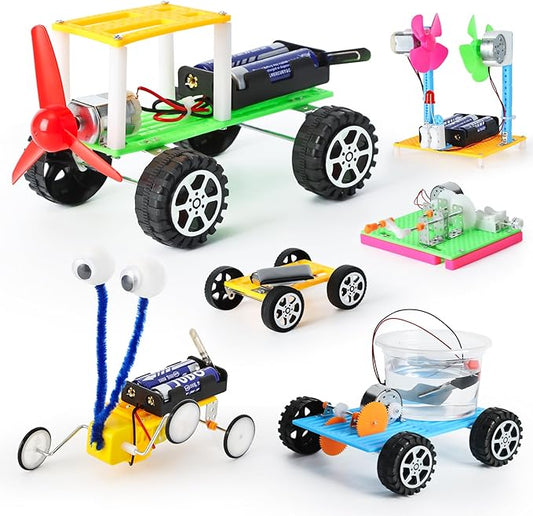 STEM Kits for Kids Age 8-10, 6 Set Robotics STEM Toys for Kids Age 8-12, Science Kits for Kids 5-7, Car Crafts Activities Building Engineering Kit, Birthday Gifts for 5 6 7 8 10 12 Year Old Boys Girl