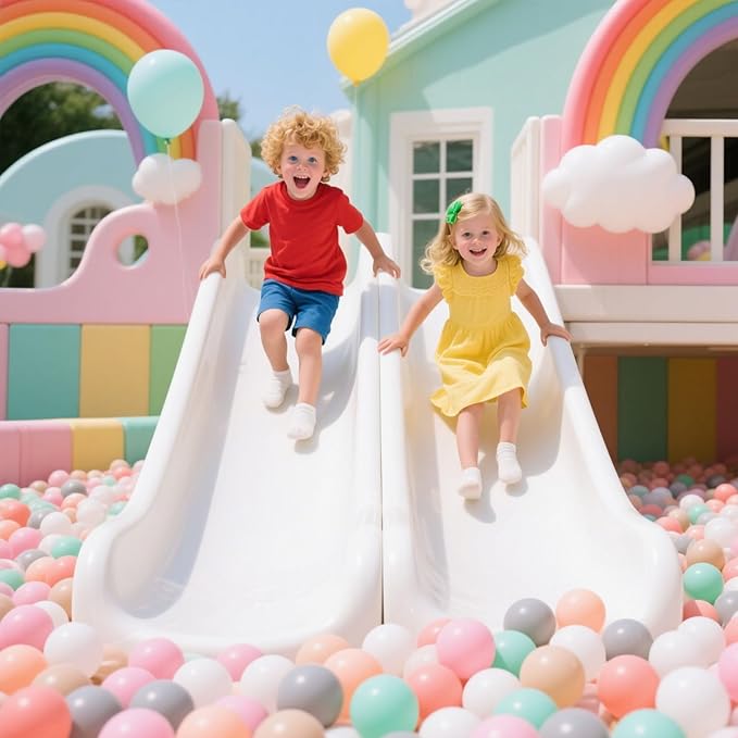 GOGOSO Balls for Ball Pit - Plastic Ball for Toddlers, Baby Kids Ball Pool Decoration 50 100 200 300 500 1000 (6 Colors, 1000 Balls)