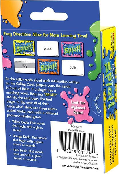 Teacher Created Resources Beginning and Ending Sounds Splat™ Game Grades K-2 (EP62061)