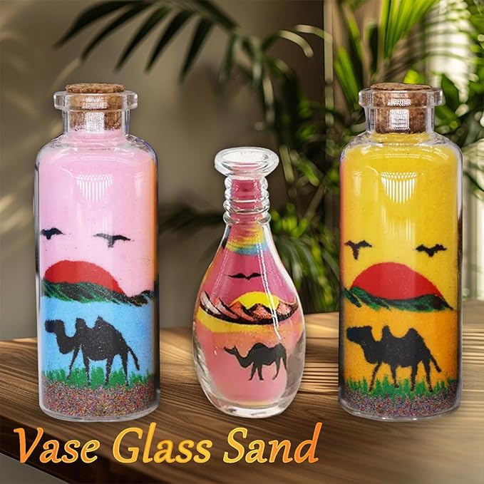 Jdhhjgg 40Colors Art Sand,DIY Arts and Crafts Kit,Scenic Sand Kits for Kid's Painting,DIY Drawing,Wedding Decoration,Vase Glass Sand,Halloween Day Supplies,Party Favors Gifts,1.25oz Bottle