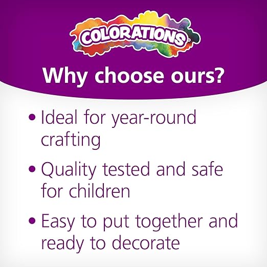 Colorations Decorate Your Own Wooden Rainbow, Set of 6