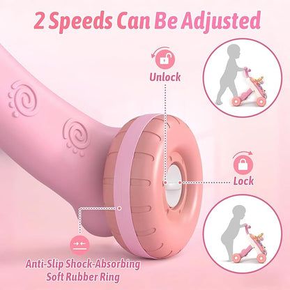 QDRAGON 3 in 1 Baby Walker and Activity Center for Girl, Learning to Walk, Sit to Stand, Early Educational Push Toys with Music Panel for Infant Toddler 12+ Months Pink