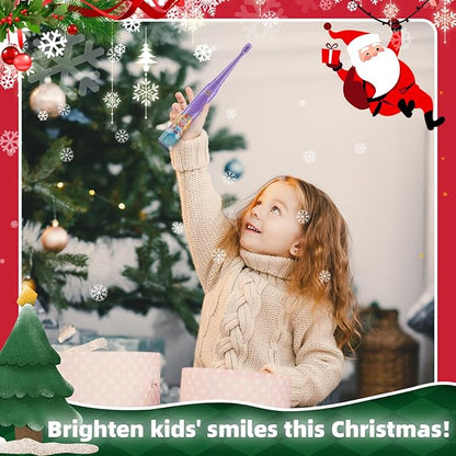 Vekkia Sonic Rechargeable Kids Electric Toothbrush, 3 Modes with Memory, Fun & Easy Cleaning, 24000 Strokes, IPX7 Waterproof, 2-Min Timer for Age 5+, 4 Soft Bristles(Purple)