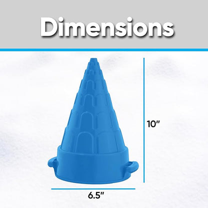 Superio Snow Brick Maker Igloo Fort Form Cone Shaper Outdoor Winter Snow Toys Sand Castle Building Kit for Adults and Kids Sandbox, Beach, Sand Toys (Blue, 2)